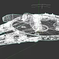Detailed Sci Fi Starship Design With Large Circular Engine And Surface Details 3d model