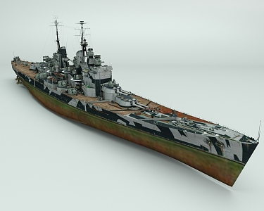 modern warship 3d model