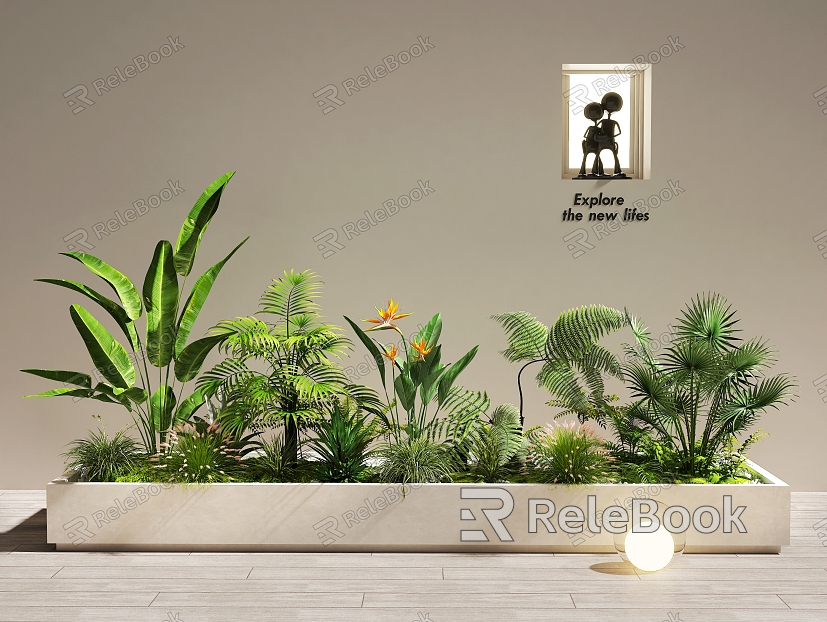 Plant pile Plant combination Plant landscaping Flower pond Flower bed Flower box Courtyard landscape model