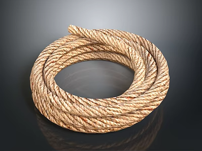 Coiled Natural Hemp Rope With Strong Durable Material For Household Decorative Use 3d model
