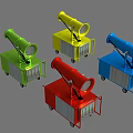 Mobile Industrial Dust Control Equipment in Green Yellow Red Blue with Trolley Wheels