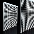 White Vertical Grid Panels With Modern Decorative Design And Black Background 3d model