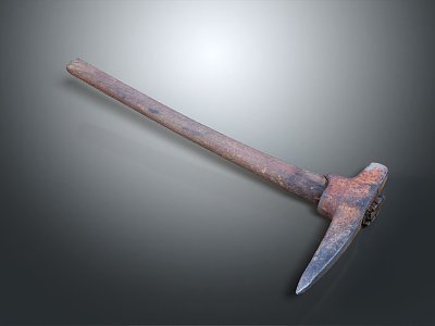 Modern pickaxe mine pickaxe cross draft steel tool 3d model