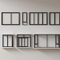 Various Casement Windows Design Styles With Different Frame Structures And Sizes 3d model