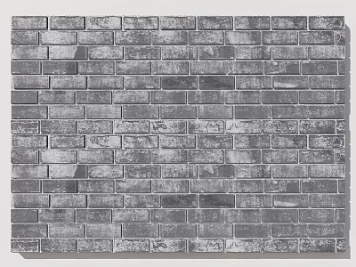 Modern Gray Brick Pattern Textured Ceramic Floor Tile For Interior Design 3d model