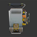 Futuristic Tech Device With Transparent Panel Internal Components And Top Platform