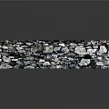 Modern Stone Wall Bar Counter Design With Irregular Stones And Reflective Surface