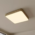 Flush Mount Square Ceiling Light with Textured Edge and Soft White Light for Indoor Room 3d model