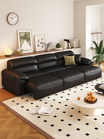 Modern Multiplayer Sofa Coffee Table Combination 3d model