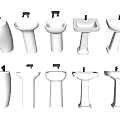 White Urinals With Various Modern Design Styles And Shapes For Product Collection