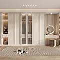 Modern Open Wardrobe Interior Design With Glass Doors Lighting And Storage Shelves