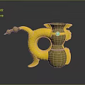 Stylish Vase Shaped Household Decor With Golden Silver Finish And Green Gemstone