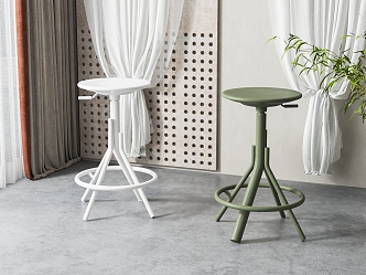 Modern Bar Stool Bar Stool Combination 3d model