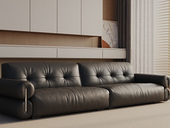 Modern three-seat sofa 3d model