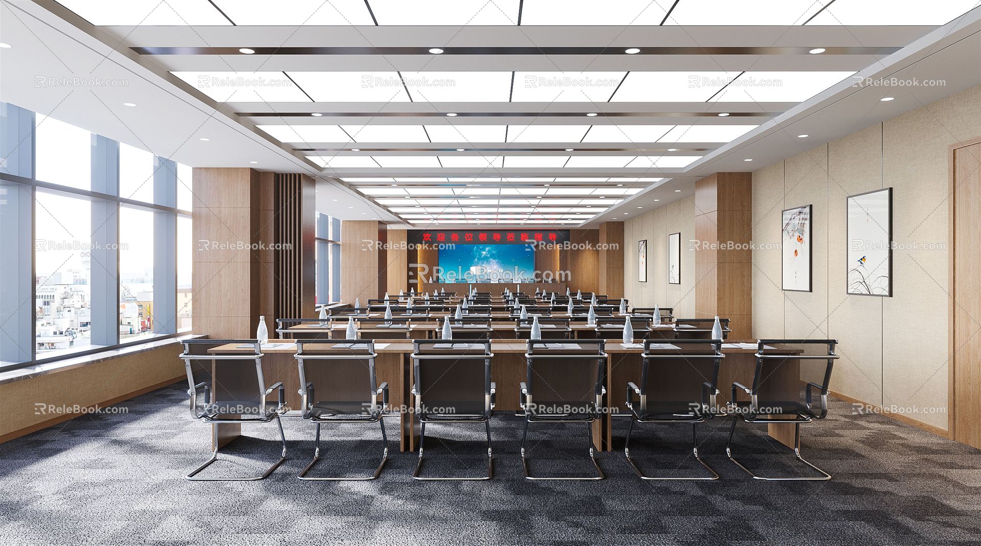 Modern Conference Room 3d model