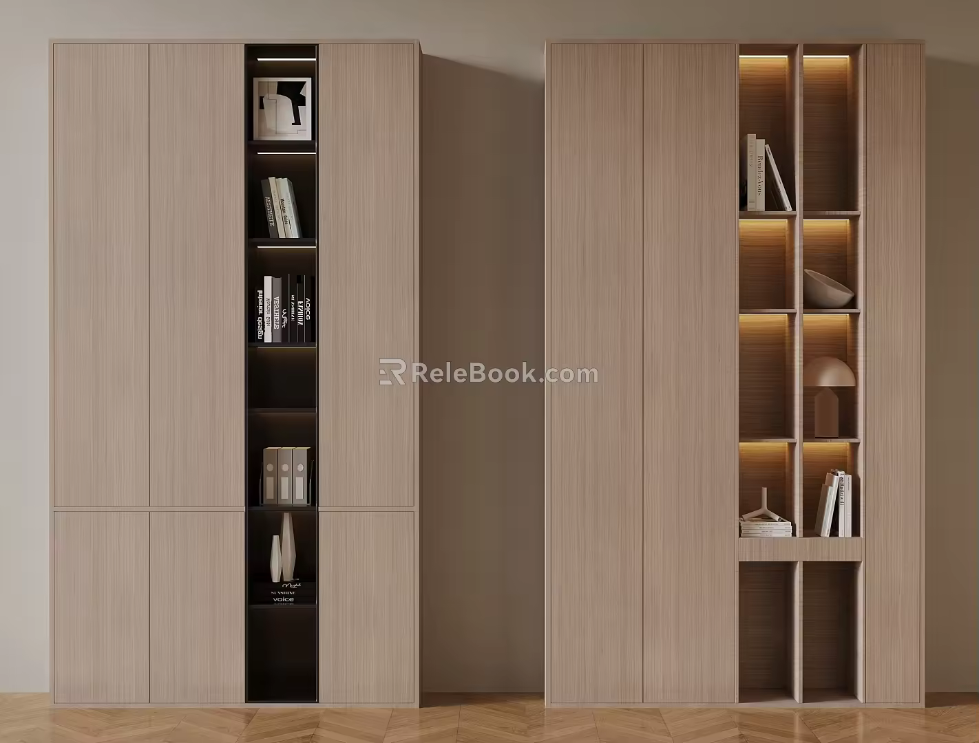 Bookcase Partition Cabinet Locker 3d model