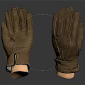 Brown Genuine Leather Gloves with Classic Design for Winter Fashion Accessory