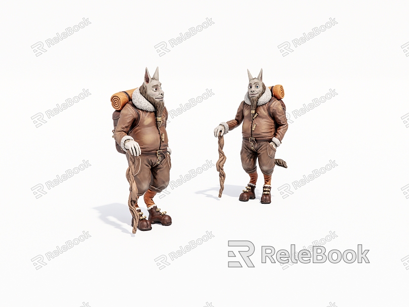 Virtual Character Anime Game Character Hiker model