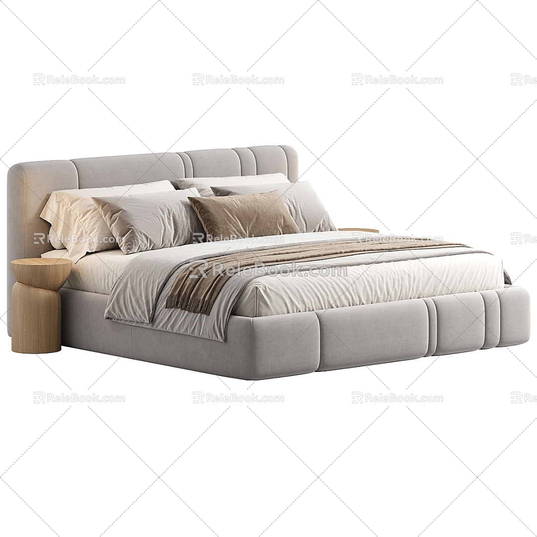 Modern Double Bed 3d model