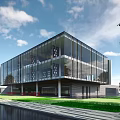 Modern Library Architecture Library 3d model