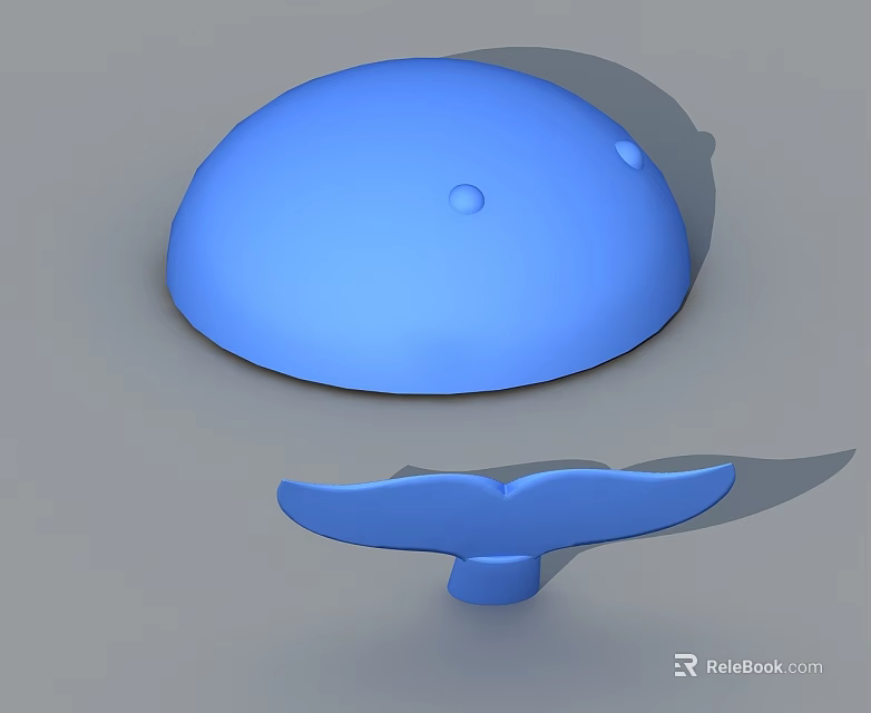 Swing Door Hardware With Blue Decorative Handle And Component Design 3d model 
