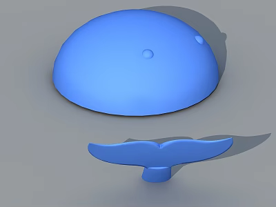 Swing Door Hardware With Blue Decorative Handle And Component Design 3d model