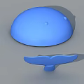 Swing Door Hardware With Blue Decorative Handle And Component Design