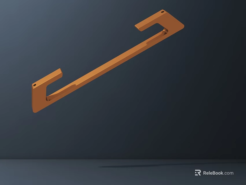 Modern Orange Table Lamp With Minimalist Metal Frame And Sleek Structure 3d model