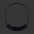 Modern Sports Ski Goggles With Blue Strap Reflective Lens And Black Frame