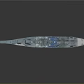 Large Military Aircraft Carrier With Flight Deck And Naval Superstructure