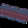 Multi Person Sofa With Pink And Blue Gradient Textured Surface Design