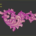 Intricate Plant Pattern Golden Carved Decorative Piece With Metallic Design