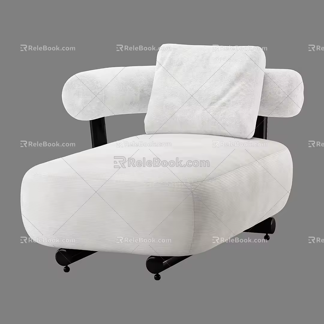 Modern Simple Single Sofa 3d model