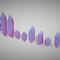 Purple Crystal Decorative Ornament Set with Various Sizes and Shapes for Home Decor