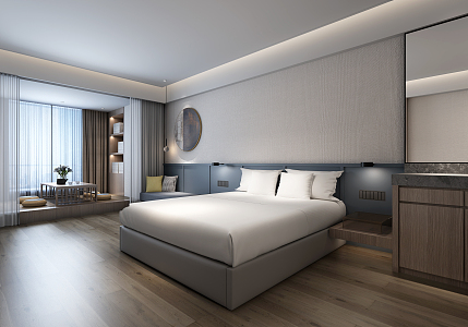 Modern Rooms Hotel Homestay Rooms 3d model