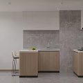 Modern Apartment Interior Featuring Wooden Staircase TV And White Cabinets