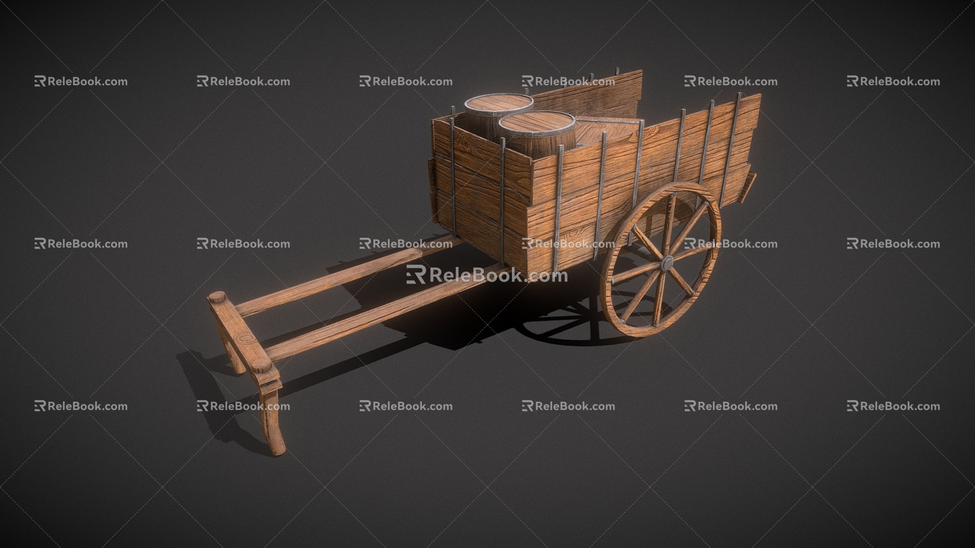 Trolley Carriage Earth Trolley Game Trolley Trolley Wood Trolley Wood Trolley Ancient Wooden Trolley Low Face Number Low Model Simple Model Video Level Realism 3d model