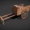 Trolley Carriage Earth Trolley Game Trolley Trolley Wood Trolley Wood Trolley Ancient Wooden Trolley Low Face Number Low Model Simple Model Video Level Realism 3d model