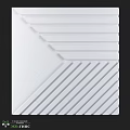 Modern White Wall With Diagonal Striped Patterns And Textured 3D Design Elements