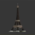 Eiffel Tower Decorative Furniture Ornament With Green White Base Design