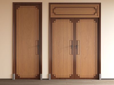 Double door entry door room door single door model