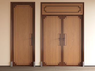 Double door entry door room door single door 3d model