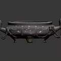 Traditional Copper Vessel With Bird Shaped Handles And Decorative Patterns