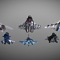 Fighter Cartoon Aircraft Jet Fighter 3d model