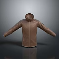 Brown Hooded Jacket With Full Sleeves Stylish Casual Design For Daily Wear
