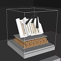 Cultural Art Exhibition Hall Showcasing Glass Display Case With Ancient Artifacts