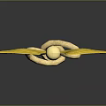 Unique Weapon Design Featuring Golden Wings And Coiled Snake On Staff