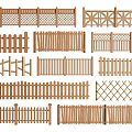 Different Types of Decorative Wooden Fences with Various Patterns and Designs