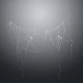 Intricate Spider Web Structure With Delicate Silk Threads And Shadowy Backdrop 3d model