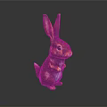 Adorable Colorful Standing Rabbit Figurine With Big Ears And Decorative Style